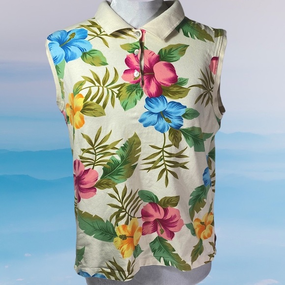 La Cabana Tops - La Cabana sleeveless polo shirt L